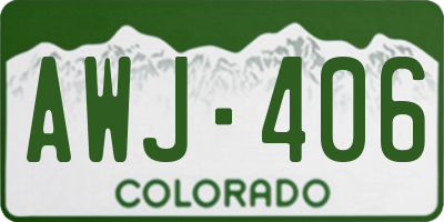 CO license plate AWJ406