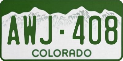 CO license plate AWJ408