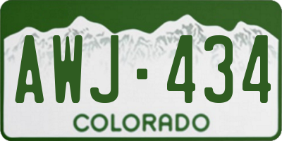 CO license plate AWJ434
