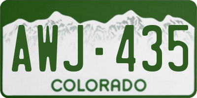 CO license plate AWJ435