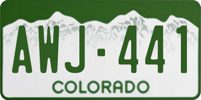 CO license plate AWJ441