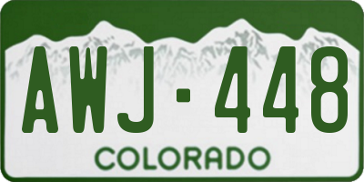 CO license plate AWJ448