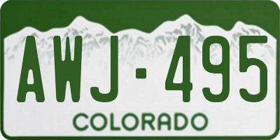 CO license plate AWJ495