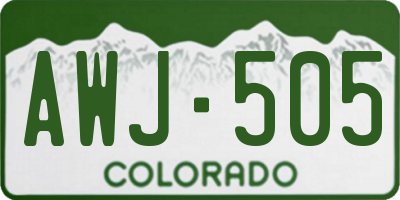 CO license plate AWJ505
