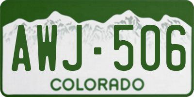 CO license plate AWJ506