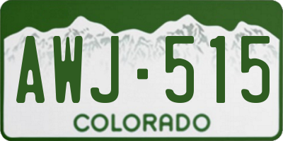 CO license plate AWJ515