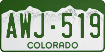 CO license plate AWJ519