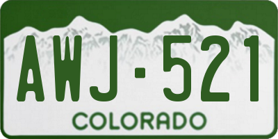 CO license plate AWJ521