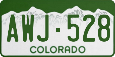 CO license plate AWJ528