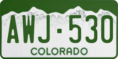 CO license plate AWJ530
