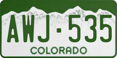 CO license plate AWJ535