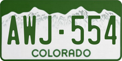 CO license plate AWJ554