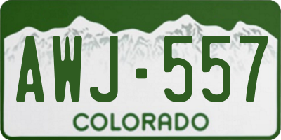 CO license plate AWJ557