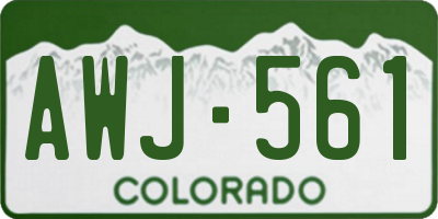 CO license plate AWJ561