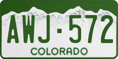 CO license plate AWJ572