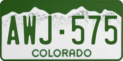 CO license plate AWJ575