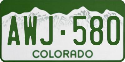 CO license plate AWJ580