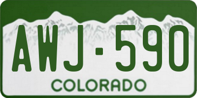 CO license plate AWJ590