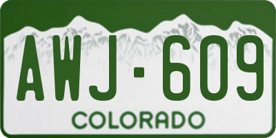 CO license plate AWJ609