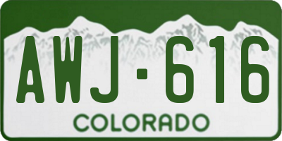 CO license plate AWJ616