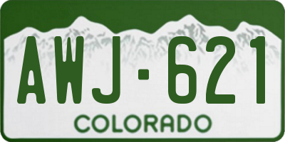 CO license plate AWJ621