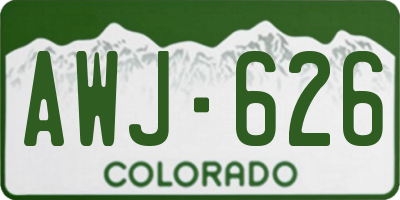 CO license plate AWJ626