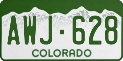 CO license plate AWJ628