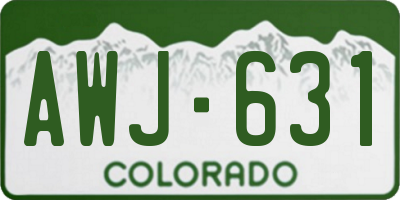 CO license plate AWJ631
