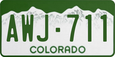 CO license plate AWJ711