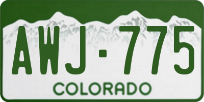 CO license plate AWJ775