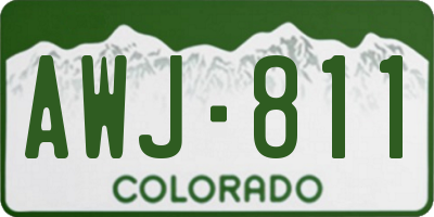 CO license plate AWJ811