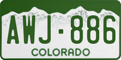 CO license plate AWJ886