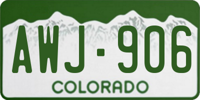 CO license plate AWJ906