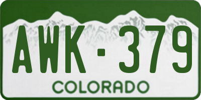CO license plate AWK379