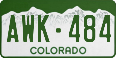 CO license plate AWK484