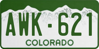 CO license plate AWK621