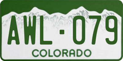 CO license plate AWL079