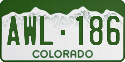 CO license plate AWL186