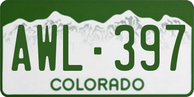 CO license plate AWL397