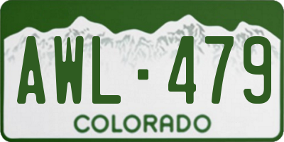 CO license plate AWL479