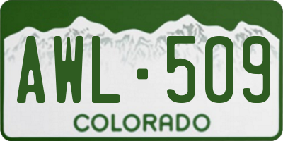 CO license plate AWL509