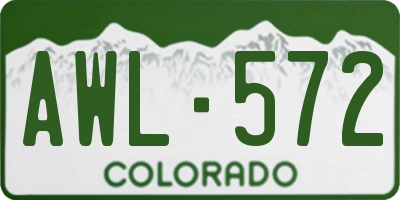 CO license plate AWL572