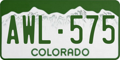 CO license plate AWL575