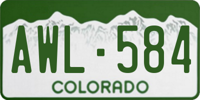 CO license plate AWL584