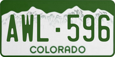 CO license plate AWL596