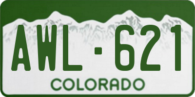 CO license plate AWL621