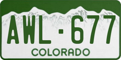 CO license plate AWL677