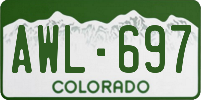 CO license plate AWL697