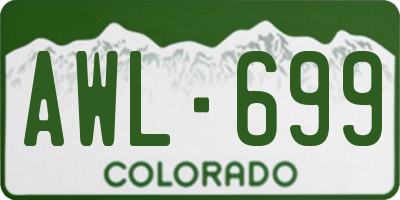 CO license plate AWL699