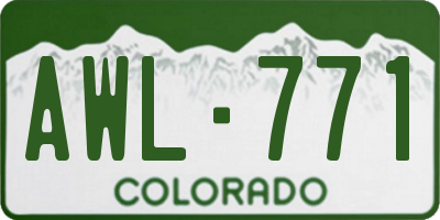 CO license plate AWL771